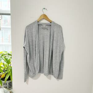 Athleta Marled Blue Pose Wrap Knit Sweater Size XXS